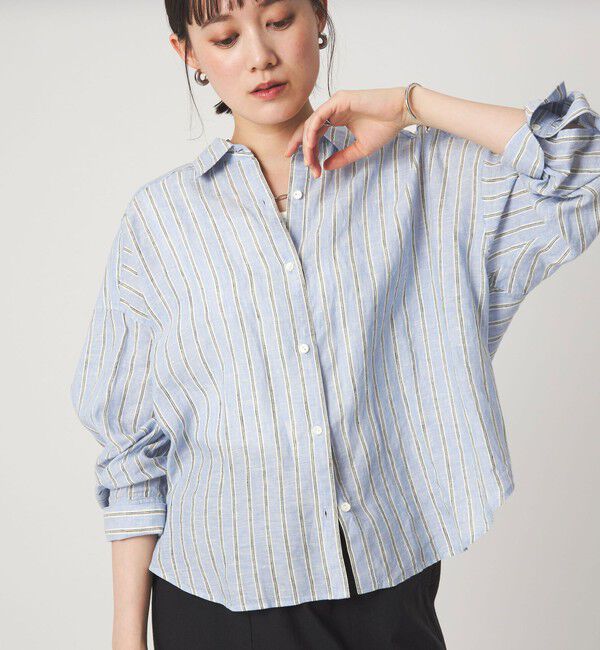 UNITED ARROWS green label relaxing「【結論シリーズ】リネンバランスシャツ［size SHORTあり］」|シャツ・ブラウス|