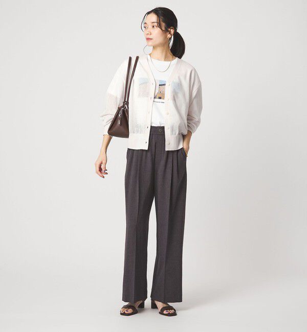 UNITED ARROWS green label relaxing「【結論シリーズ】ビューティーネック2WAYカーデ ウォッシャブル」|カーディガン|