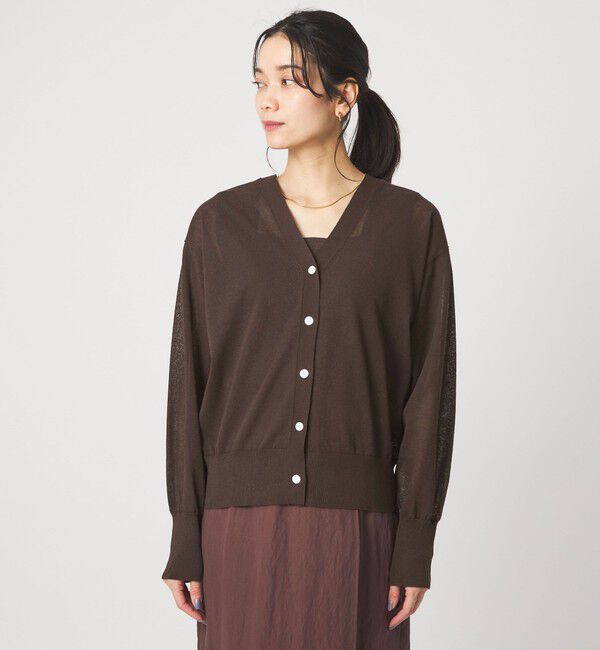 UNITED ARROWS green label relaxing「【結論シリーズ】ビューティーネック2WAYカーデ ウォッシャブル」|カーディガン|