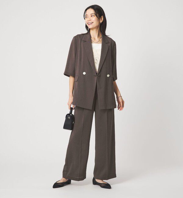 UNITED ARROWS green label relaxing「［size SHORT/TALLあり］シアーエア ワイド パンツ マシンウォッシャブル」|その他|