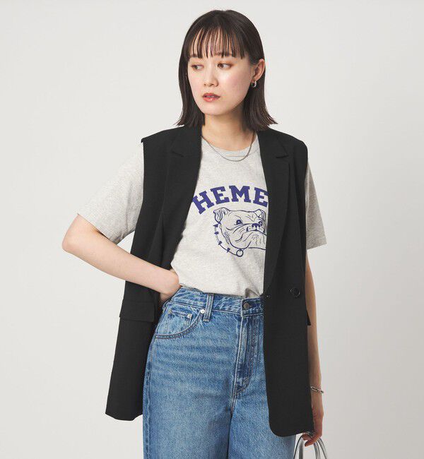 UNITED ARROWS green label relaxing「ラスティック ツイル ジレ マシンウォッシャブル ストレッチ UVカット 吸水速乾」|ベスト・ジレ|