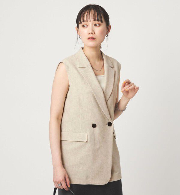 UNITED ARROWS green label relaxing「ラスティック ツイル ジレ マシンウォッシャブル ストレッチ UVカット 吸水速乾」|ベスト・ジレ|NATURAL