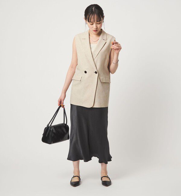 UNITED ARROWS green label relaxing「ラスティック ツイル ジレ マシンウォッシャブル ストレッチ UVカット 吸水速乾」|ベスト・ジレ|