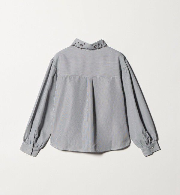 UNITED ARROWS green label relaxing「襟 刺しゅう ストライプ シャツ / キッズ  140cm-160cm」|シャツ・ブラウス|