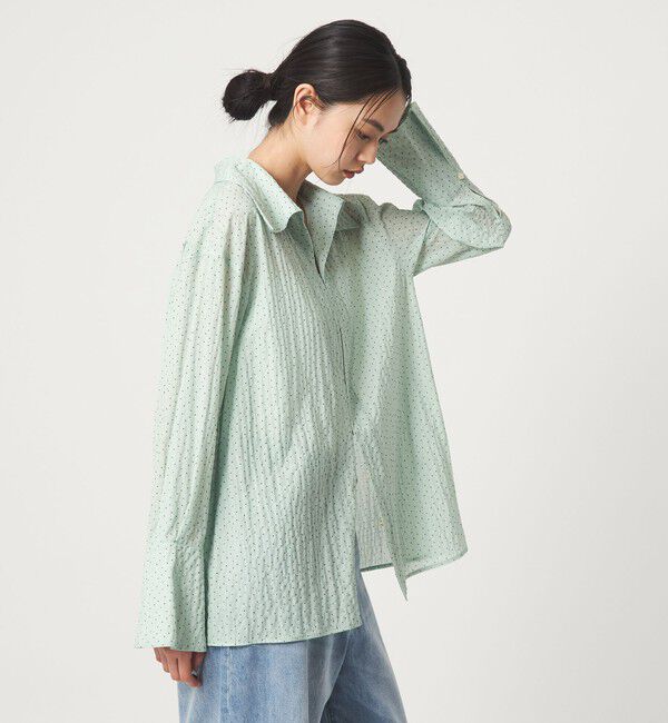 EMMEL REFINES「＜EMMEL REFINES＞EM ドット セミシアー シャツ」|シャツ・ブラウス|