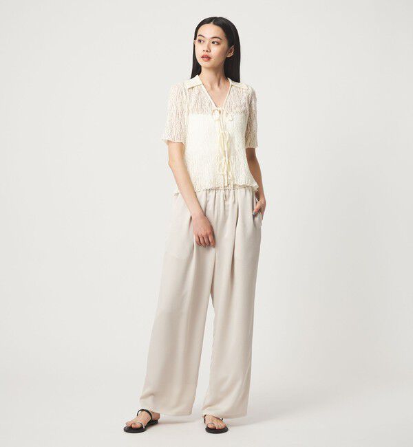 EMMEL REFINES「＜EMMEL REFINES＞EM ハンマーサテン イージー パンツ」|チノ|