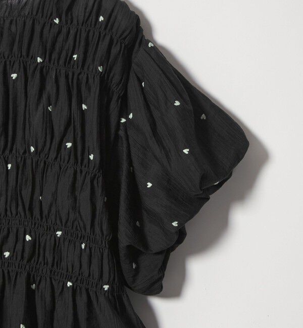 EMMEL REFINES「＜EMMEL REFINES＞EM ハートシシュウ シャーリング ブラウス」|シャツ・ブラウス|