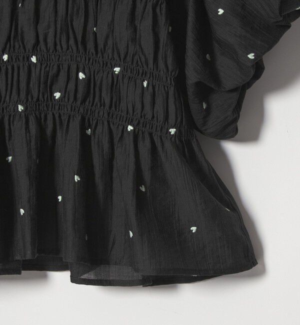 EMMEL REFINES「＜EMMEL REFINES＞EM ハートシシュウ シャーリング ブラウス」|シャツ・ブラウス|