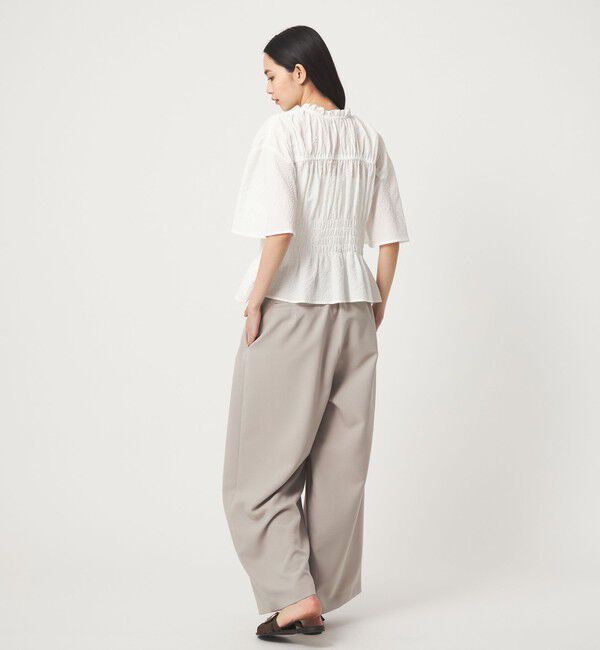 EMMEL REFINES「＜EMMEL REFINES＞EM フリルエリ シャーリング ブラウス」|シャツ・ブラウス|