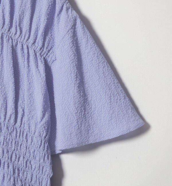 EMMEL REFINES「＜EMMEL REFINES＞EM フリルエリ シャーリング ブラウス」|シャツ・ブラウス|