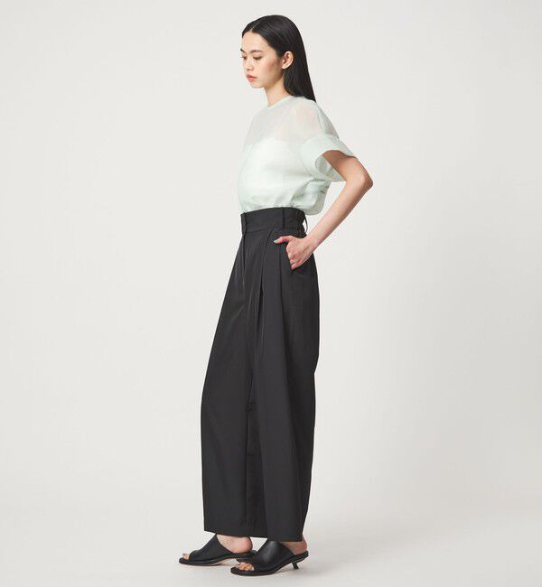 EMMEL REFINES「＜EMMEL REFINES＞EM シアー 2WAY ジップ ブラウス」|シャツ・ブラウス|