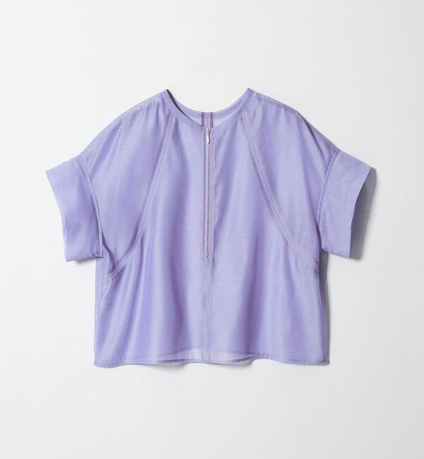 EMMEL REFINES「＜EMMEL REFINES＞EM シアー 2WAY ジップ ブラウス」|シャツ・ブラウス|