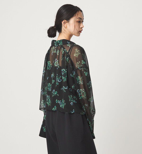 EMMEL REFINES「＜EMMEL REFINES＞EM フラワープリント シアー シャツ」|シャツ・ブラウス|