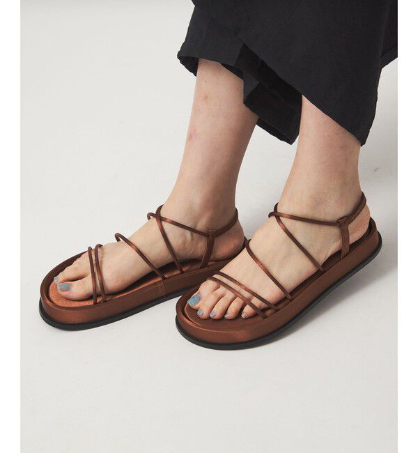 EMMEL REFINES「＜EMMEL REFINES＞EM サテンチューブ フラット サンダル」|サンダル|