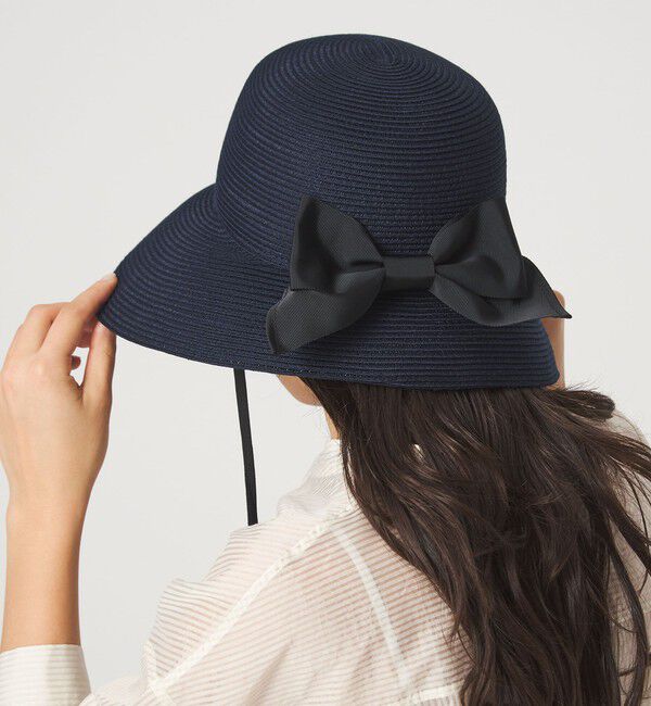 UNITED ARROWS green label relaxing「2WAY 遮光ブリム リボン ハット」|ハット|NAVY