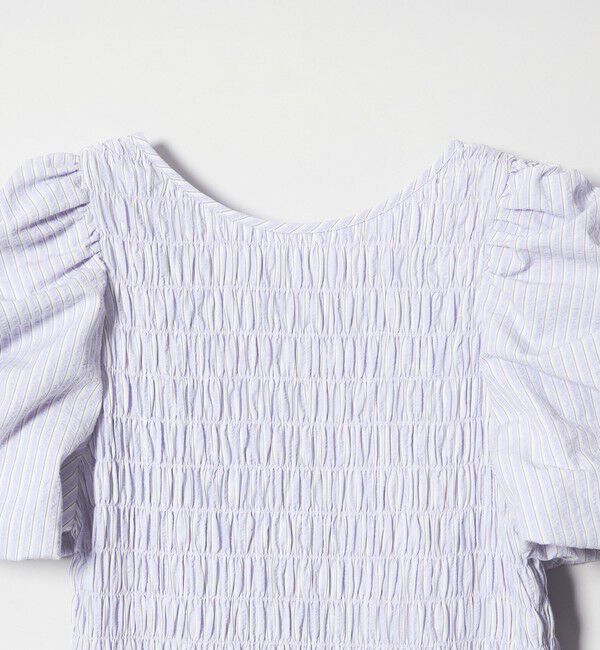 EMMEL REFINES「＜EMMEL REFINES＞EM ストライプ シャーリング フレア ワンピース」|ワンピース|