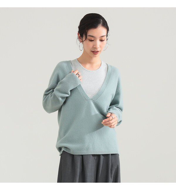 Demi-Luxe BEAMS 「Vネックニット タンクトップ 2WAY セット」|ニット・セーター|
