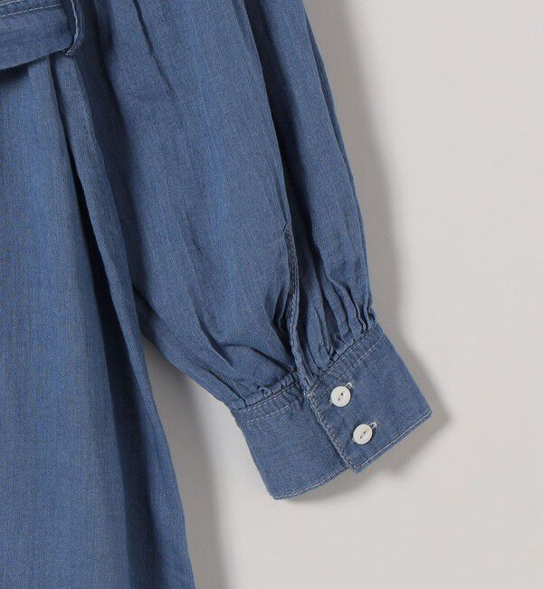 SHIPS any「SHIPS any:〈手洗い可能〉シアー デニム ポケット ロング シャツ ワンピース」|ワンピース|