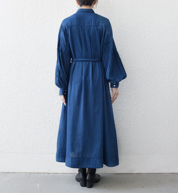 SHIPS any「SHIPS any:〈手洗い可能〉シアー デニム ポケット ロング シャツ ワンピース」|ワンピース|