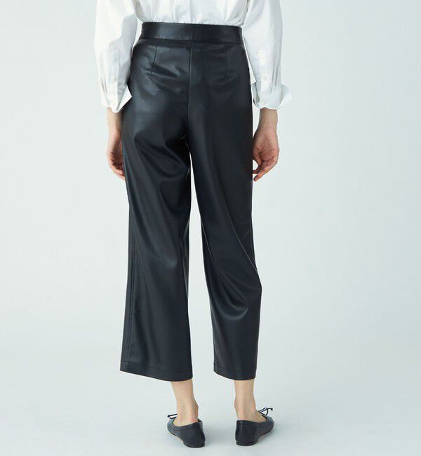 MACPHEE「レザーライク ワイドフレアパンツ」|その他|