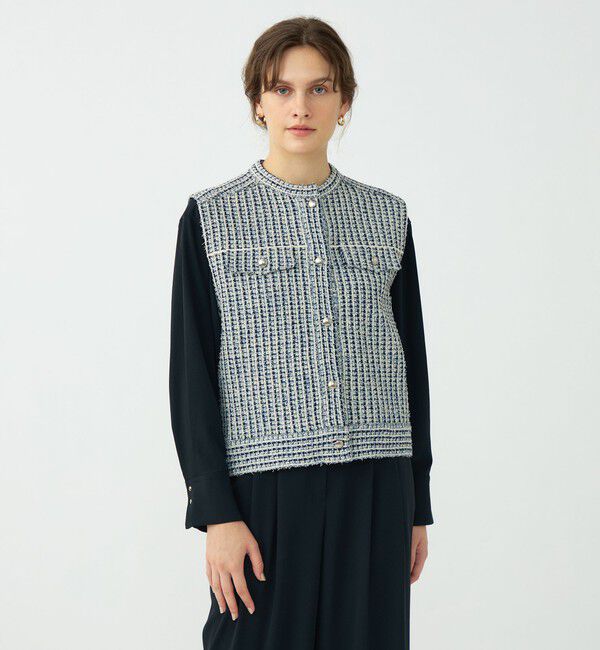 Ballsey「ミックスツイード ショートベスト」|ベスト・ジレ|