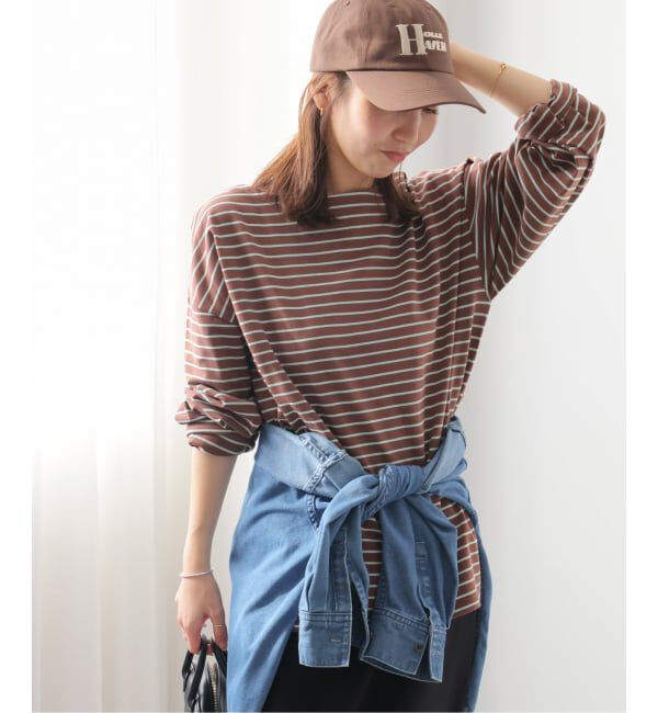 JOURNAL STANDARD relume「ONE DAYロゴボーダープルオーバー」|Tシャツ・カットソー|ブラウン