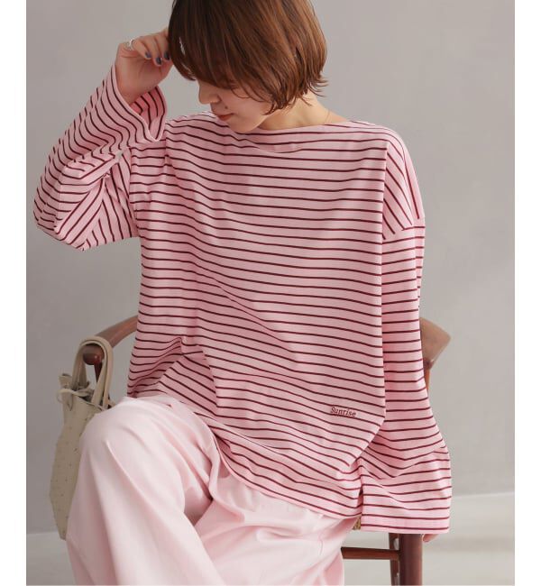 JOURNAL STANDARD relume「ONE DAYロゴボーダープルオーバー」|Tシャツ・カットソー|ピンク