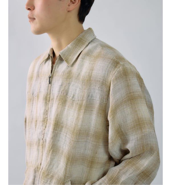 J.S.Homestead「《予約》Stead / リネン オンブレ ジップ シャツ」|シャツ・ブラウス|
