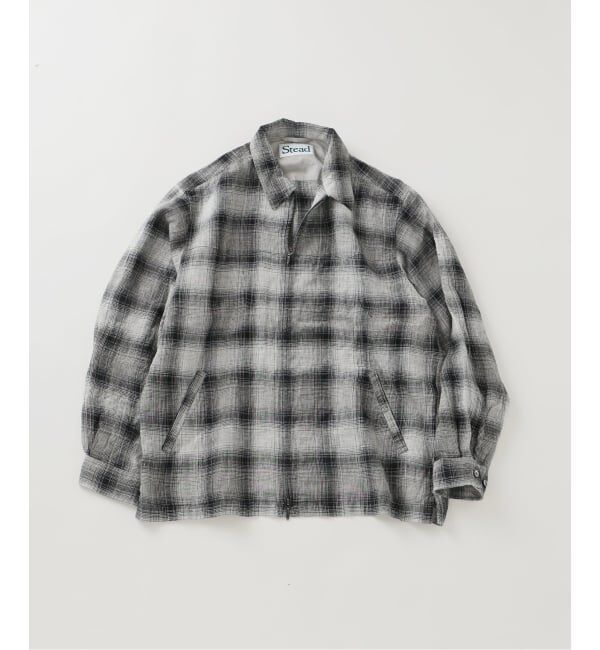 J.S.Homestead「《予約》Stead / リネン オンブレ ジップ シャツ」|シャツ・ブラウス|