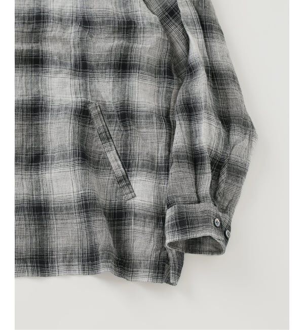 J.S.Homestead「《予約》Stead / リネン オンブレ ジップ シャツ」|シャツ・ブラウス|