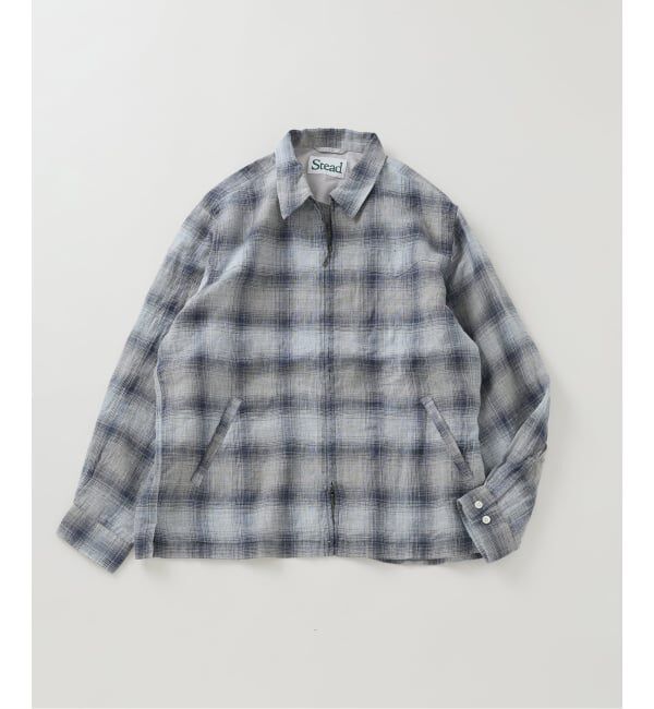 J.S.Homestead「《予約》Stead / リネン オンブレ ジップ シャツ」|シャツ・ブラウス|