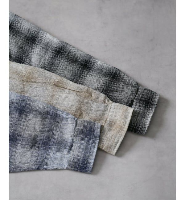 J.S.Homestead「《予約》Stead / リネン オンブレ ジップ シャツ」|シャツ・ブラウス|