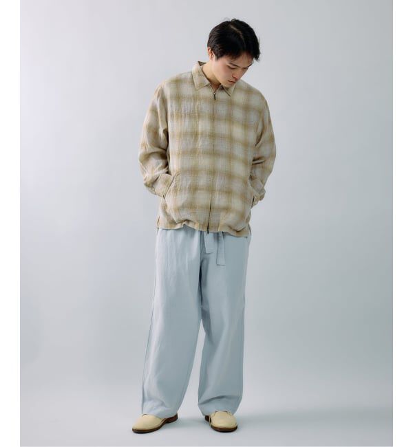 J.S.Homestead「《予約》Stead / リネン オンブレ ジップ シャツ」|シャツ・ブラウス|