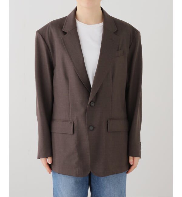 journal standard L'essage「【JANE SMITH/ジェーンスミス】WASHABLE WOOL TROPICAL OVERSI：ジャケット」|テーラードジャケット|ブラウン