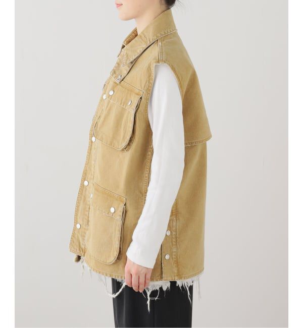 journal standard L'essage「【JANE SMITH/ジェーンスミス】 SULFUR DYE HEAVY DUCK CLOTH O：ベスト」|ダウンベスト・ベスト|