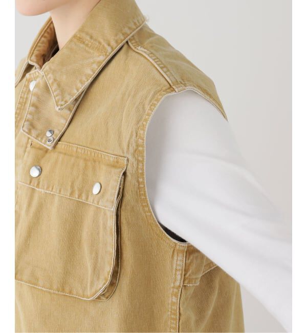 journal standard L'essage「【JANE SMITH/ジェーンスミス】 SULFUR DYE HEAVY DUCK CLOTH O：ベスト」|ダウンベスト・ベスト|