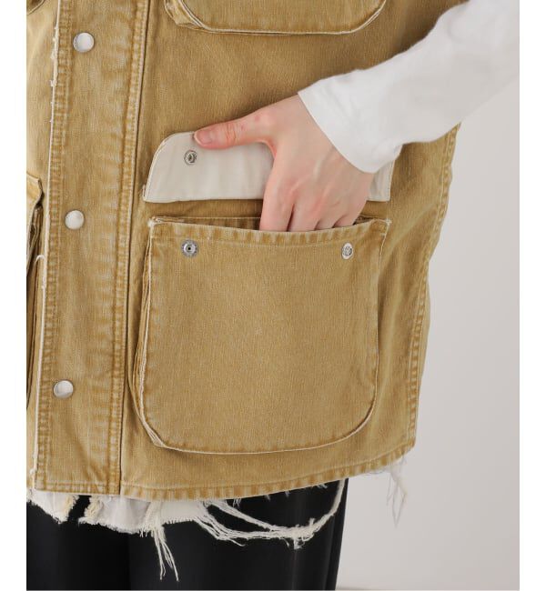 journal standard L'essage「【JANE SMITH/ジェーンスミス】 SULFUR DYE HEAVY DUCK CLOTH O：ベスト」|ダウンベスト・ベスト|