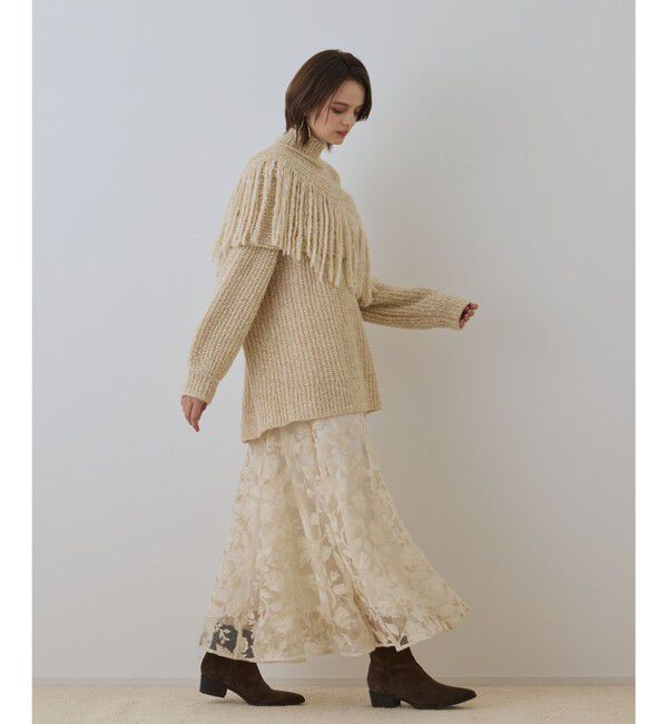 GRACE CONTINENTAL「エンブロイダリーフレアスカート」|スカート|