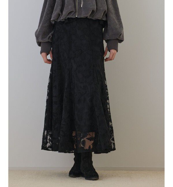 GRACE CONTINENTAL「エンブロイダリーフレアスカート」|スカート|
