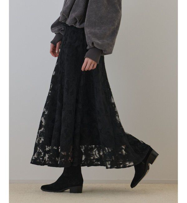 GRACE CONTINENTAL「エンブロイダリーフレアスカート」|スカート|