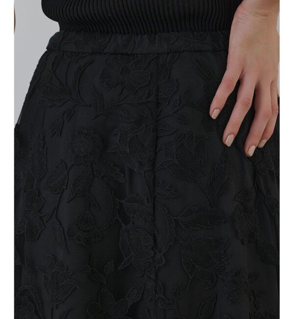 GRACE CONTINENTAL「エンブロイダリーフレアスカート」|スカート|