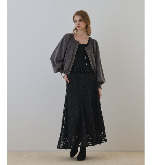 GRACE CONTINENTAL「エンブロイダリーフレアスカート」|スカート|