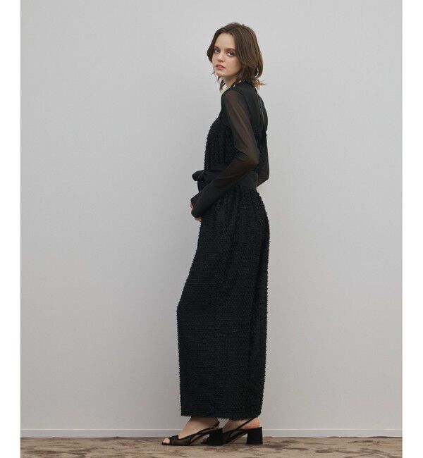 GRACE CONTINENTAL「カットジャガードサロペット」|オールインワン|