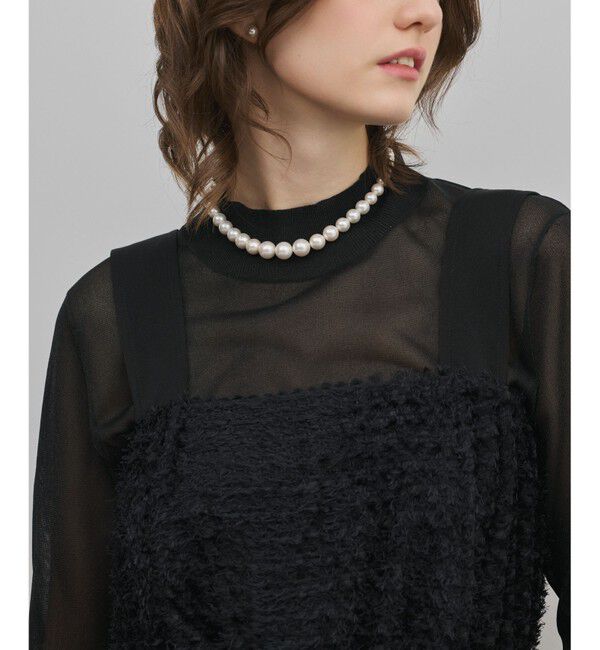 GRACE CONTINENTAL「カットジャガードサロペット」|オールインワン|