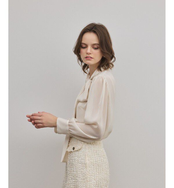 GRACE CONTINENTAL「ストライプボウブラウス」|シャツ・ブラウス|