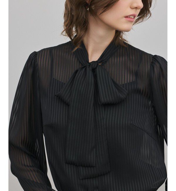 GRACE CONTINENTAL「ストライプボウブラウス」|シャツ・ブラウス|