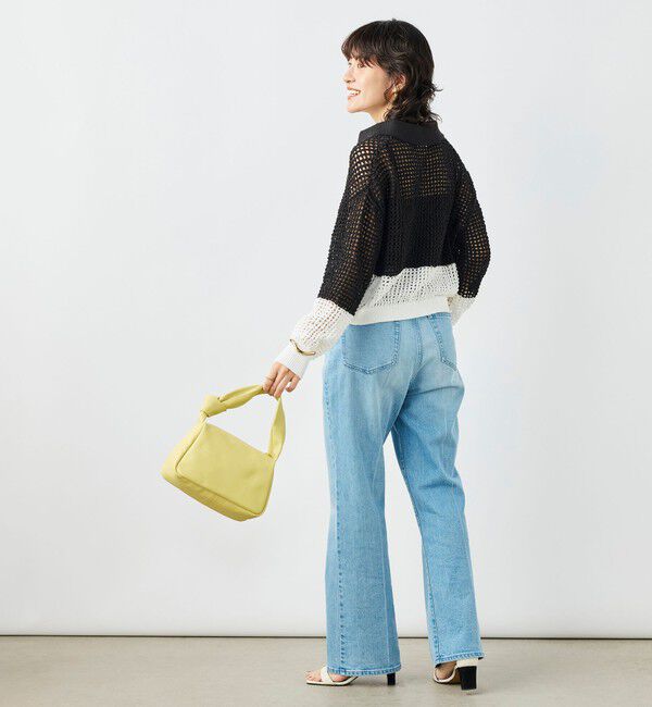 NOLLEY'S「《手洗い可能》テープメッシュ編ポロプルオーバー」|ニット・セーター|