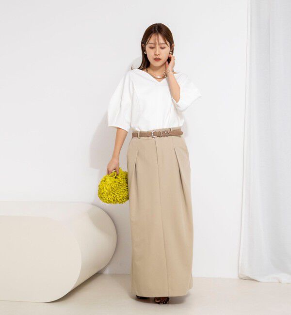 NOLLEY'S「【WEB限定】ウォッシャブルハートネックカットソー」|Tシャツ・カットソー|