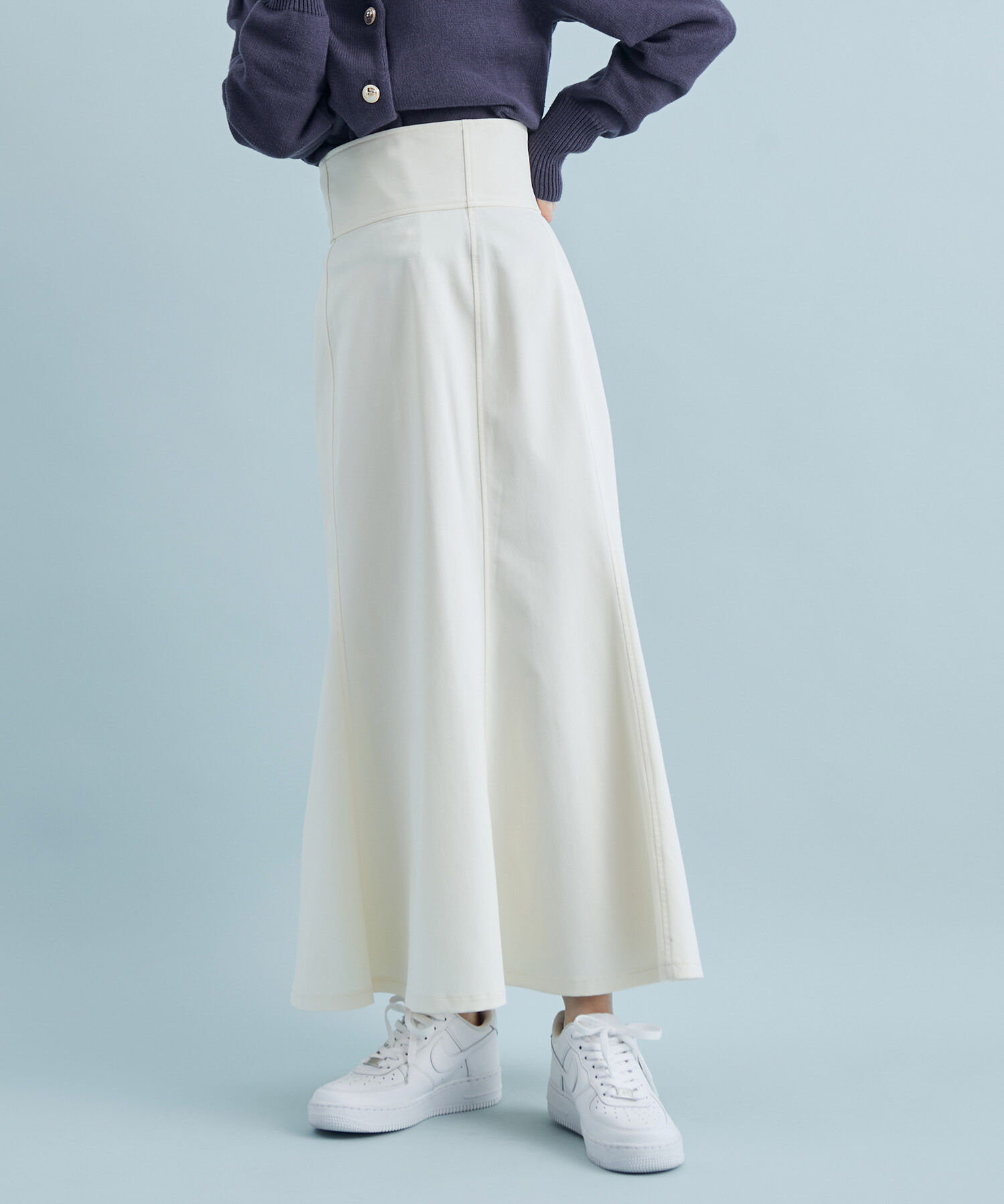 VIS「【一部カラー公式サイト・直営店舗限定】【星玲奈さんコラボ】コットンライクハイウエストマーメイドスカー」|スカート|