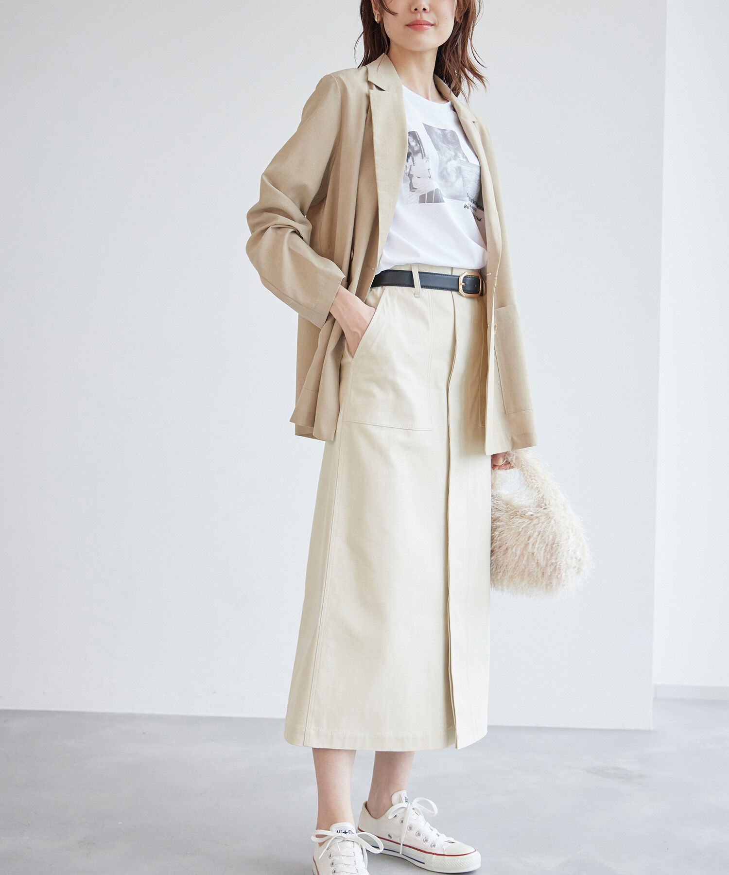 Rope&rsquo;Picnic「ミリタリーベイカースカート/防汚加工」|スカート|